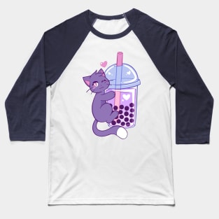 Taro Tea Kitty Baseball T-Shirt